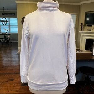 Z by Zella White High Neck Sweatshirt Oversized XXS Athletic Thumbnails Pullover